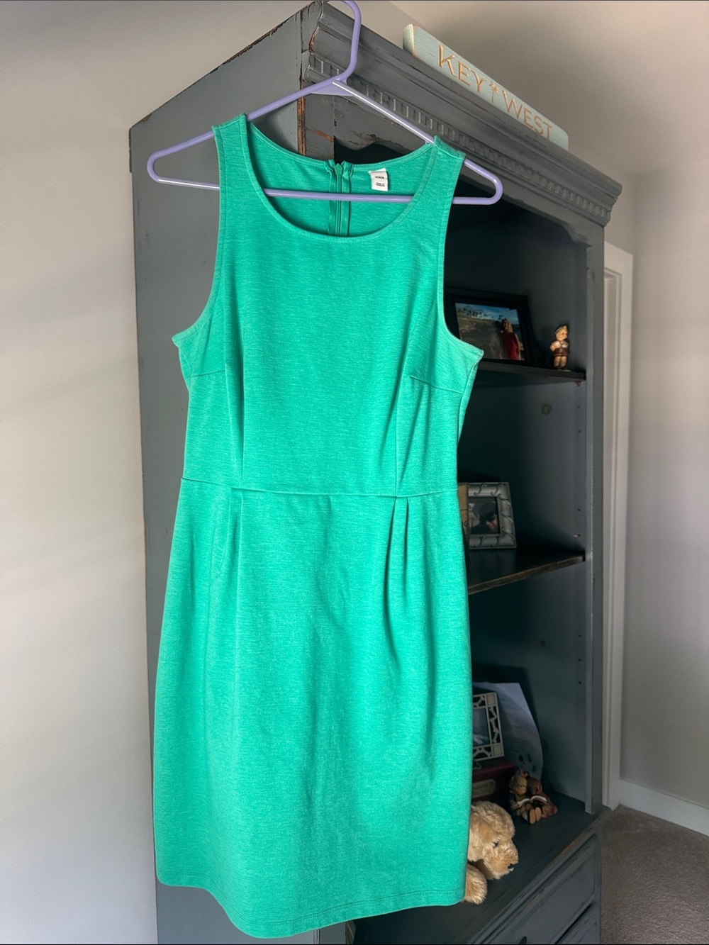 Old Navy Teal Green Sleeveless Sheath Dress